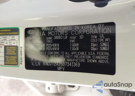 2011 Kia Soul Sport из США, поврежденный, VIN KNDJT2A26B7341369